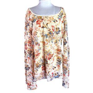 Monroe and Main Floral Design Long Sleeve Women Size 3X